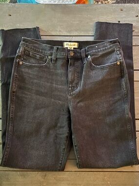 NWOT Madewell Womens Mid-Rise Stovepipe Black Denim Jeans